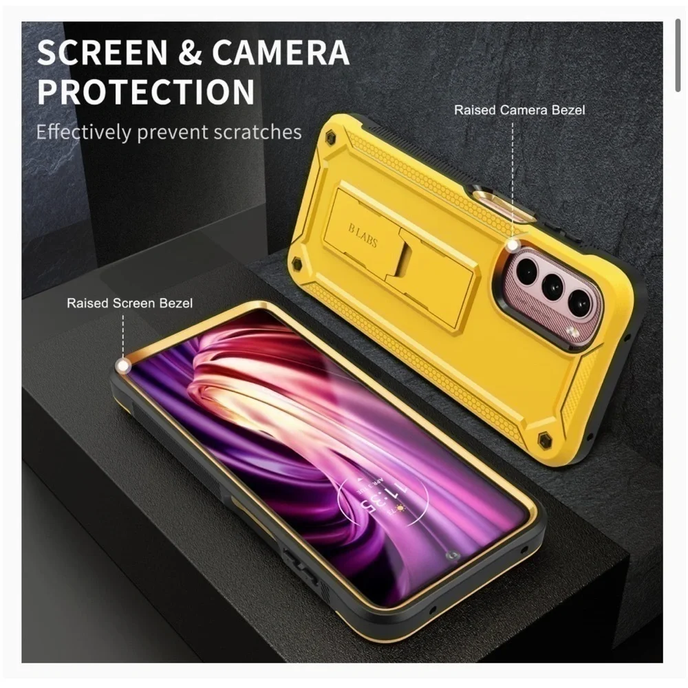 COMPATIBLE with Motorola Moto G Stylus Phone Case Screen Protector Kickstand NEW